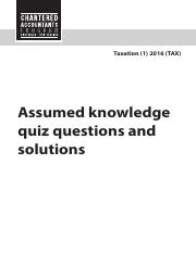 taxau116_assumed_knowledge_quiz_0