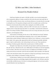 John Steinbeck Research Paper _ Braden Eidson.docx