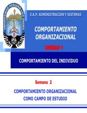 Semana 02 - El Comportamiento Organizacional como campo de estudio.pdf