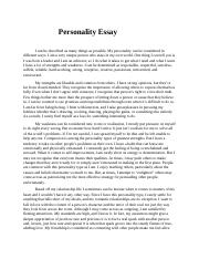 essays on personality changes