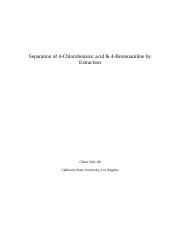 Separation of 4-Chlorobenzoic acid & 4-Bromoaniline by Extraction.docx