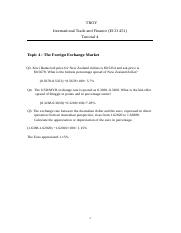 Tutorial 4 Q. The Foreign Exchange Market  revised.doc