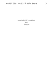 Validity in Quantitative Research Designs 5.docx