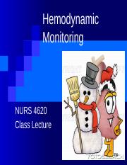 Hemodynamic Monitoring Lecture. Student.pptx