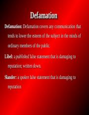 Defamation and Other Torts.ppt