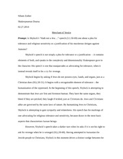 Реферат: Shylock The Jew Essay Research Paper SHYLOCK 2
