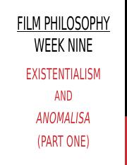 Film Philosophy Week 9 - Existentialism.pptx
