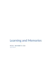 Learning and Memories.docx