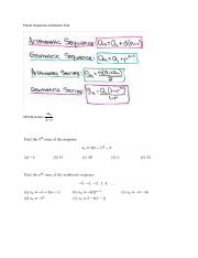 Precal Sequence and Series Test