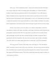 The first amendment essay