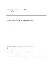 The Evolution of Constitutionalism.pdf