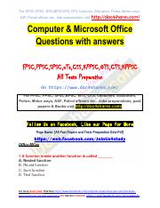 Computer & Microsoft Office Questions with answers.pdf
