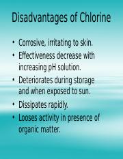 Disadvantages of Chlorine.pptx