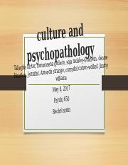 culture and psychopathology team c pp