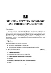 the relationship of sociology to other social sciences