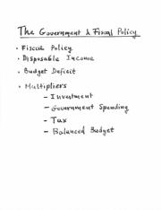 25. The Government and Fiscal Policy - Lecture Notes.pdf