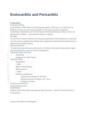 Endocarditis and Pericarditis.docx