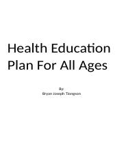 Health Education Plan For All Ages.docx