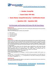 SY0-401 Exam Dumps with PDF and VCE Download (401-500)