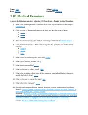 7.01 Medical Examiner