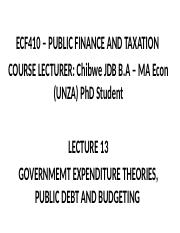 Lecture 14 GOVERNMEMT EXPENDITURE THEORIES.pptx