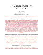 !.4 Big Five Assessment.docx