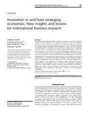 INNOVATION IN AND FROM EMERGING ECONOMIES.pdf