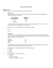 Stat 301 chapter 12 Practice Test 4