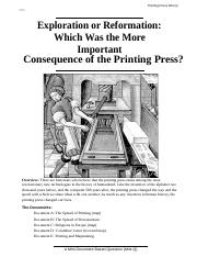 what was the most important consequence of the printing press