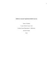 Reflective Journal Population Health Concerns.docx