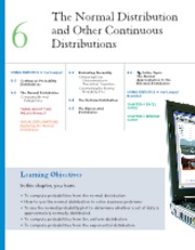 Chapter 6 The Normal Distribution and Other Continuous Distributions