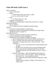 Chem 106 Study Guide Exam 1