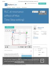 RLC at resonance (effect of Max Time Step setting) - Multisim Live.pdf