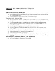 Skin and Body Membranes - Objectives.docx