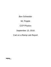 Cart On a Ramp Lab Report.docx
