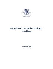 Ass Tool_BSBOPS405_Organise business meetings.docx