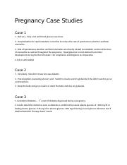 Pregnancy Case Answer Sheet KEY.docx