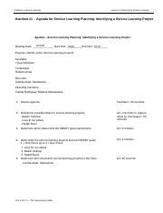 U3C6L1A1_Handout 1 - Agenda for Service Learning Planning - Identifying a Service Learning Project.p