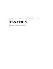 Taxation 2018