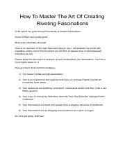 How To Master The Art Of Creating Riveting Fascinations.pdf