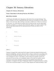 Chapter 38 Sensory Alteration Questions.docx