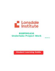 BSBPMG430_Lonsdale_Learner Guide V2.0.docx