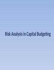 10 Risk Analysis in Capital Budgeting.pptx