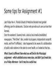 Tips and Example for Assignment 1.pptx