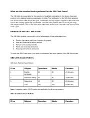 What are the standard books preferred for the SBI Clerk Exam.docx