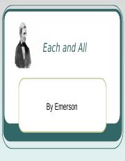 Emerson's poem Each and All.ppt