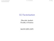 LU-Factorisations