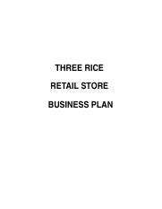 rice store business plan