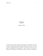 Ethical theories essay