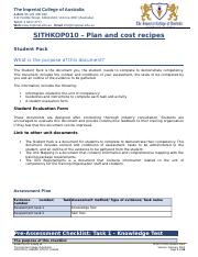 SITHKOP010 Student Pack .docx